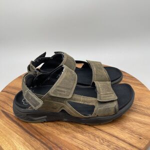 ECCO X-Trinsic Sandals Mens Size 11 Olive Green Leather Sport Flat Camo Soles